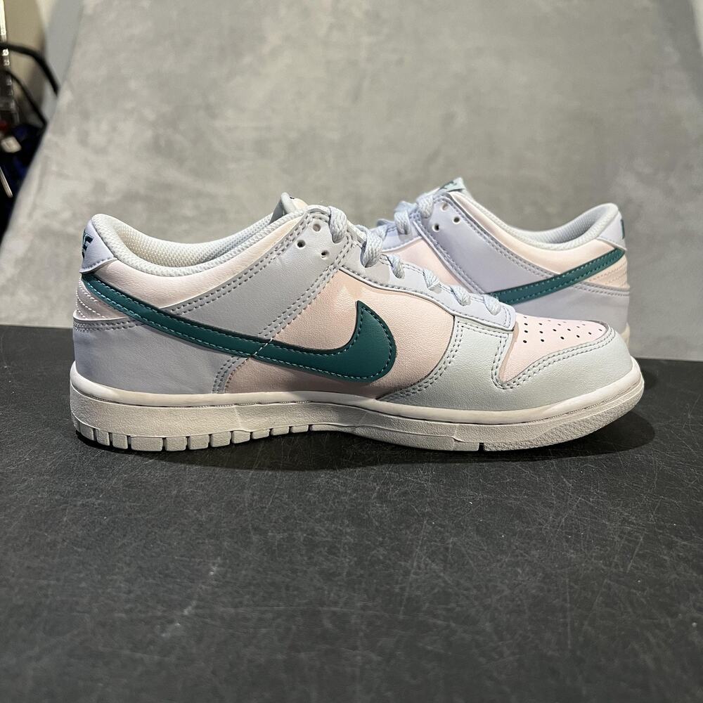 Nike Dunk Low Shoes Youth 7Y Mineral Teal Leather Low Top Sneakers FD1232-002 - Picture 6 of 9